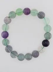 Fluorite Gemstone Bracelet AB - 10 mm