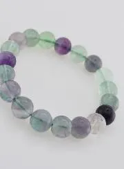Fluorite Gemstone Bracelet AB - 10 mm