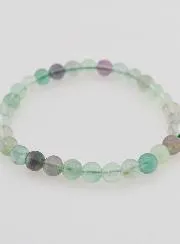 Gemstone Bracelet Fluorite AB - 6mm