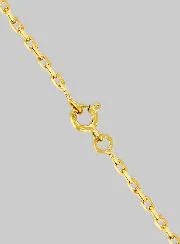 Adjustable Gold Plated Necklace 40cm - 1.3mm Anchor Chain