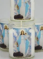 Set of 4 Votive Candles Our Lady of Garabandal