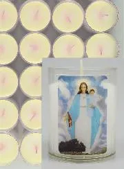 Set 24 Votive Candles Our Lady of Garabandal