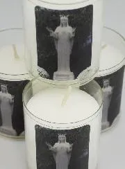 Set of 4 Votive Candles Our Lady of Beauraing