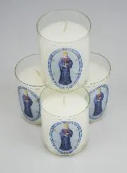 Set of 4 Votive Candles Our Lady of Pontmain