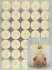Set of 24 Votive Candles Our Lady of Pellevoisin