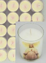 Set of 48 Votive Candles Our Lady of Pellevoisin