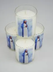 Set of 4 Votive Candles Our Lady of Kibeho