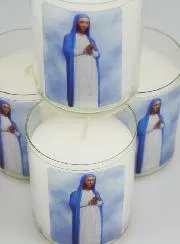 Set of 4 Votive Candles Our Lady of Kibeho