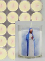 Set of 10 Votive Candles Our Lady of Kibeho