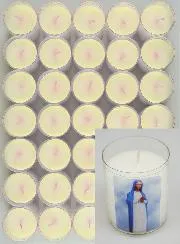 Set of 24 Votive Candles Our Lady of Kibeho