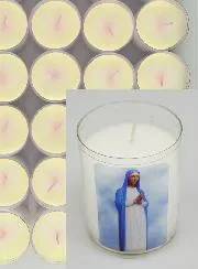 Set of 24 Votive Candles Our Lady of Kibeho