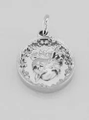 Silver Medal Sacred Heart of Saint Joseph - 19mm