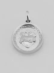 Silver Medal Sacred Heart of Jesus - 19mm