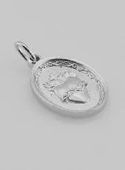 Silver Medal Sacred Heart of Jesus - 19mm