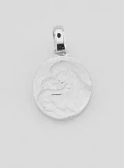 Silver Medal Virgin Mary and Child - 19mm