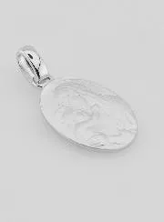 Silver Medal Virgin Mary and Child - 19mm