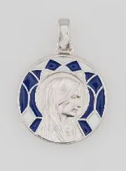 Medal Virgin Mary and Lourdes Double Sided - 18mm