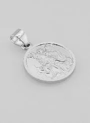 Saint Michael the Archangel Medal in 925 Silver - 14 mm