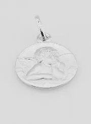 Christening Gift - Guardian Angel Medal in Silver 16mm