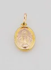Miraculous Medal Gold Plated on Silver Base - 13mm