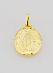 Miraculous Medal Gold Plated on Silver Base - 16mm