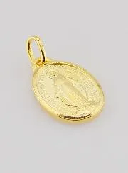 Miraculous Medal Gold Plated on Silver Base - 16mm