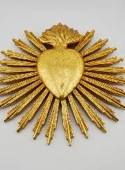 Hanging Ex Voto Radiant Heart - 25cm