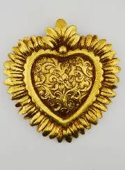 Mural Ex Voto Floral Heart - 16cm