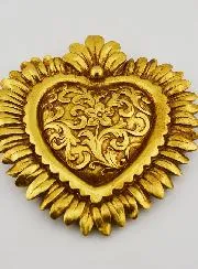 Mural Ex Voto Floral Heart - 16cm