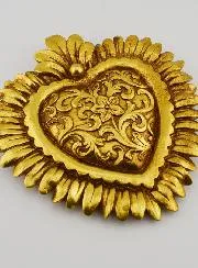 Mural Ex Voto Floral Heart - 16cm