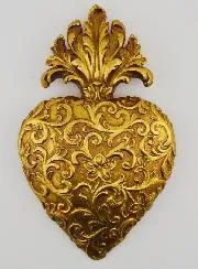 Mural Ex Voto Flowering Heart - 18cm