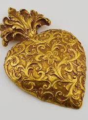 Mural Ex Voto Flowering Heart - 18cm