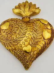 Mural Ex Voto Decorated Heart - 28cm