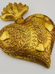Mural Ex Voto Decorated Heart - 28cm