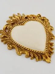 Ex Voto Wall Decoration Gold and White - 10cm