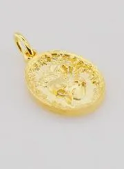 Gold Plated Medal Sacred Heart of Saint Joseph - 19mm