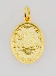Gold Plated Medal Immaculate Heart of Mary - 19mm