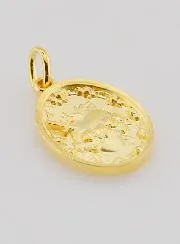 Gold Plated Medal Immaculate Heart of Mary - 19mm