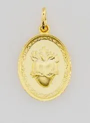 Gold-plated Medal Sacred Heart of Jesus - 19mm