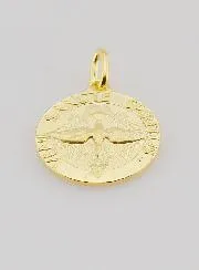 Gold-plated Medal Holy Spirit and Hymn - 18mm