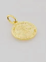 Gold-plated Medal Holy Spirit and Hymn - 14mm