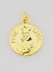 Gold Plated Medal Priest Laval - 18mm