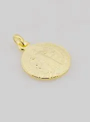 Gold Plated Medal of Saint Benedict - 16mm