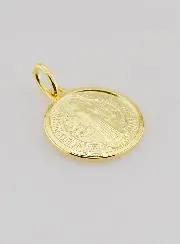Gold Plated Saint Benedict Medal with Rim - 18mm
