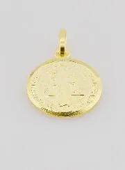 Gold-plated Saint Benedict Medal - 14mm