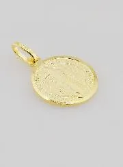 Gold-plated Saint Benedict Medal - 14mm