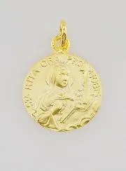 Gold Plated Saint Rita Medal - 18mm