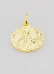 Gold Plated Saint Rita Medal - 18mm