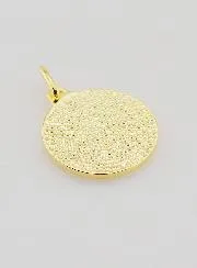 Gold Plated Medal Guardian Angel and Child - 18mm