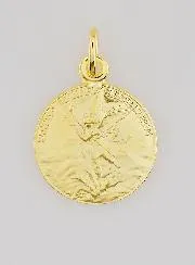 Gold-plated Medal St Michael the Archangel - 18mm